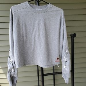 Peace Love World Women's cropped top